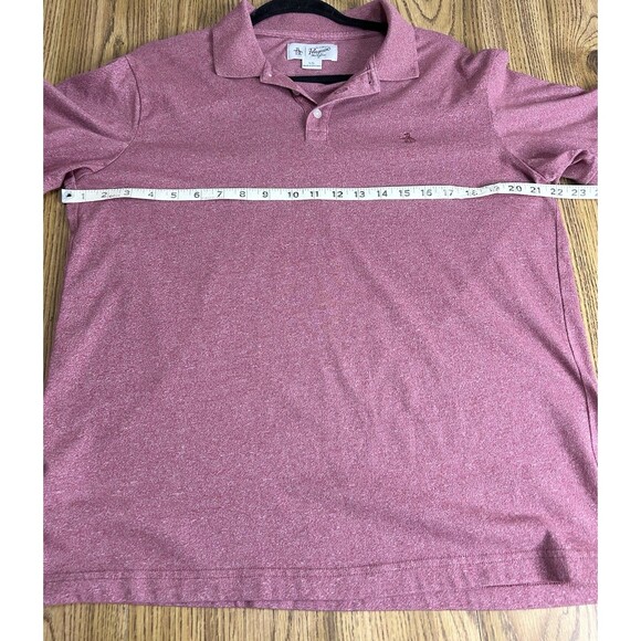 Penguin Men’s Large Light Red  Polo Shirt Fit Short Sleeve 100% Cotton. Used. - Picture 4 of 5